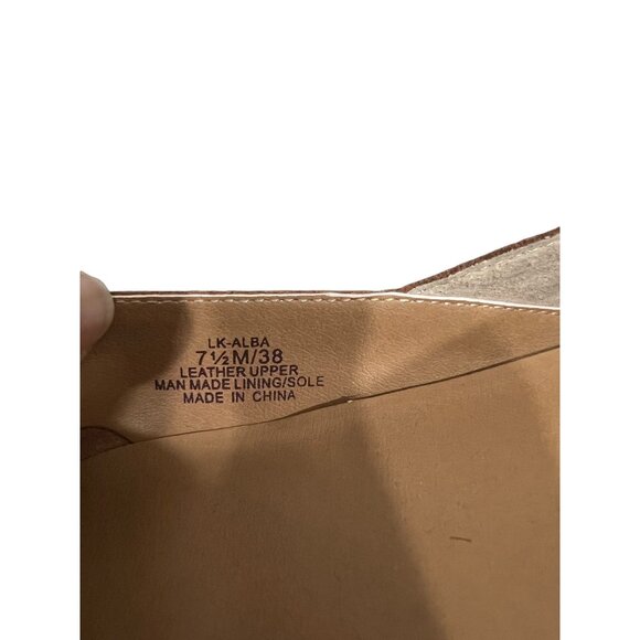 Lucky Brand Alba Flats Shoes Size 7.5 Leather Brown - Picture 9 of 9